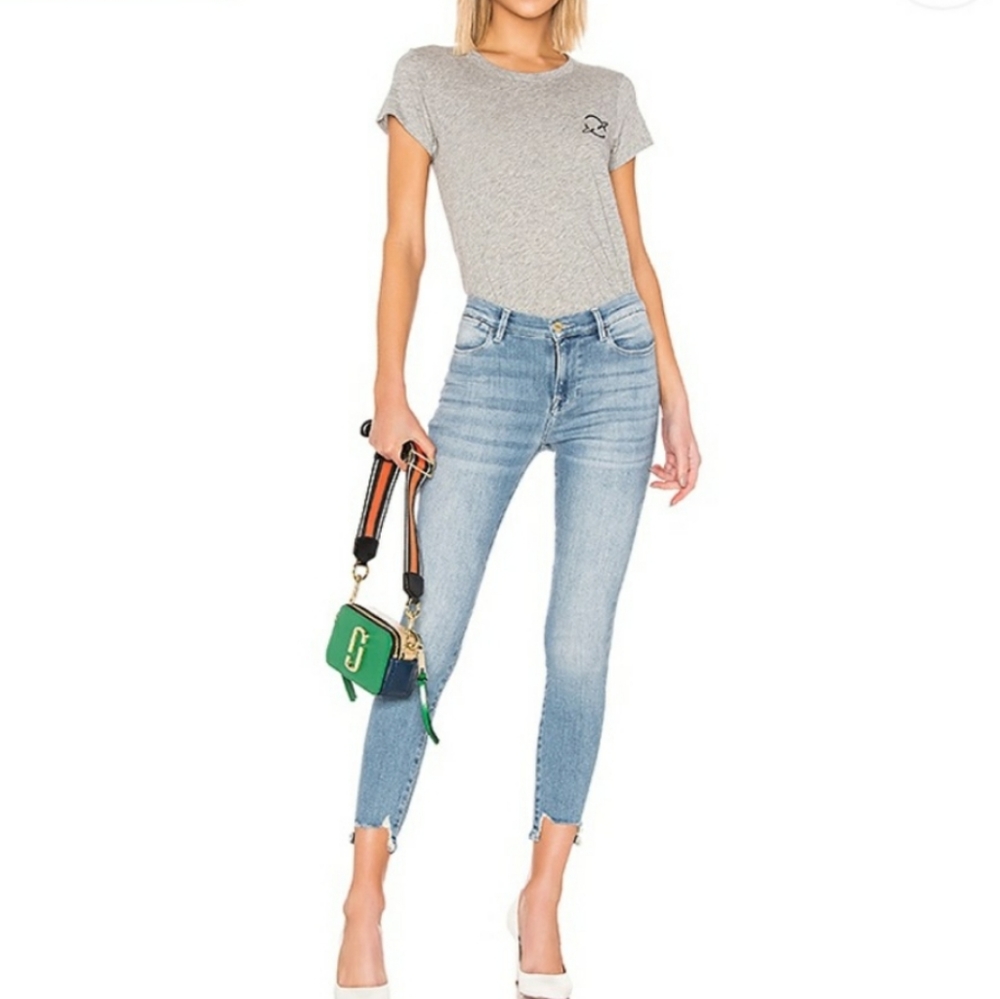 NWT Frame Denim Le High Front Chew Light Jeans 28